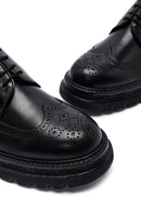 Men's Black Lace-Up Thick-Soled Leather Casual Shoes | Derimod