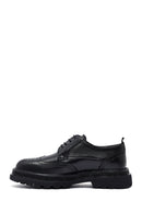 Men's Black Lace-Up Thick-Soled Leather Casual Shoes | Derimod