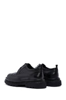 Men's Black Lace-Up Thick-Soled Leather Casual Shoes | Derimod