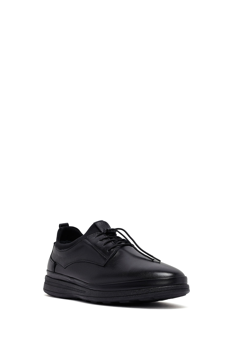 Men's Black Lace Up Leather Casual Shoes
