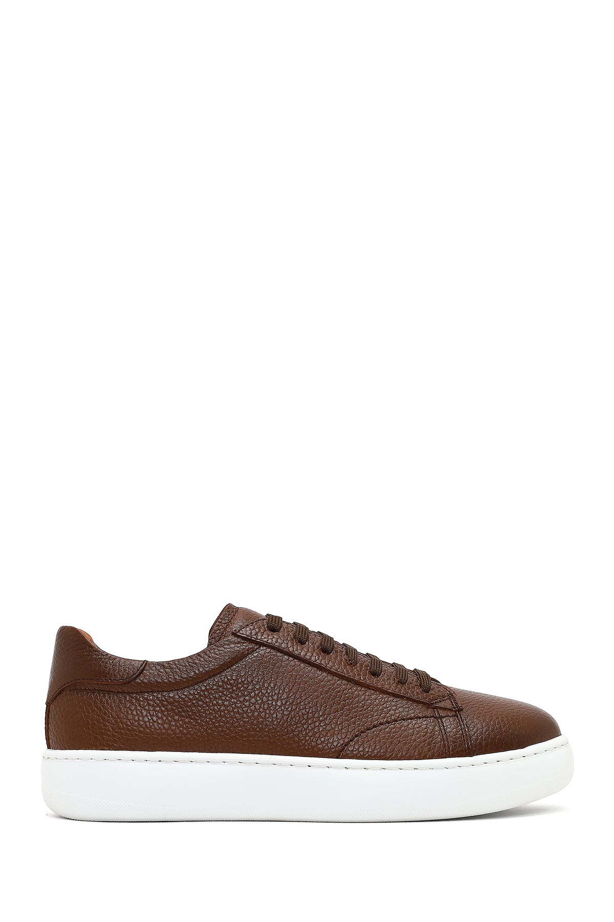 Erkek Taba Bağcıklı Kalın Tabanlı Deri Sneaker 25WFD8240FT | Derimod