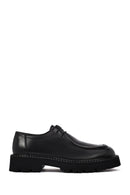Men's Black Lace-Up Thick-Soled Leather Casual Shoes | Derimod