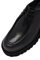 Men's Black Lace-Up Thick-Soled Leather Casual Shoes | Derimod