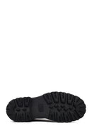 Men's Black Lace-Up Thick-Soled Leather Casual Shoes | Derimod