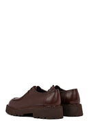 Men's Brown Lace-Up Thick-Soled Leather Casual Shoes | Derimod