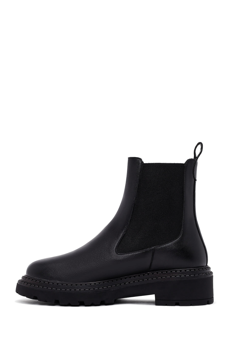 Women's Black Thick-Soled Chelsea Boot