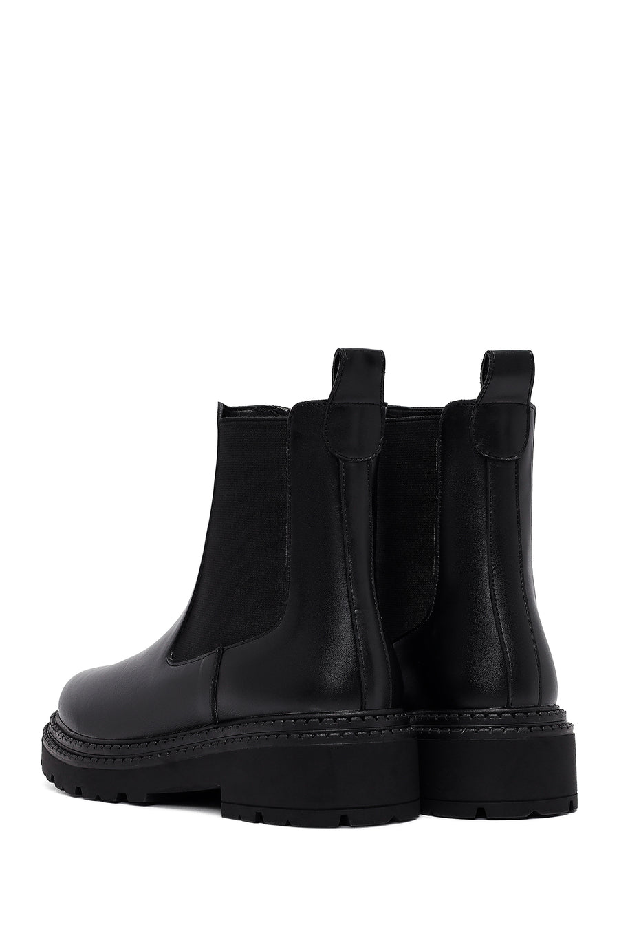 Women's Black Thick-Soled Chelsea Boot