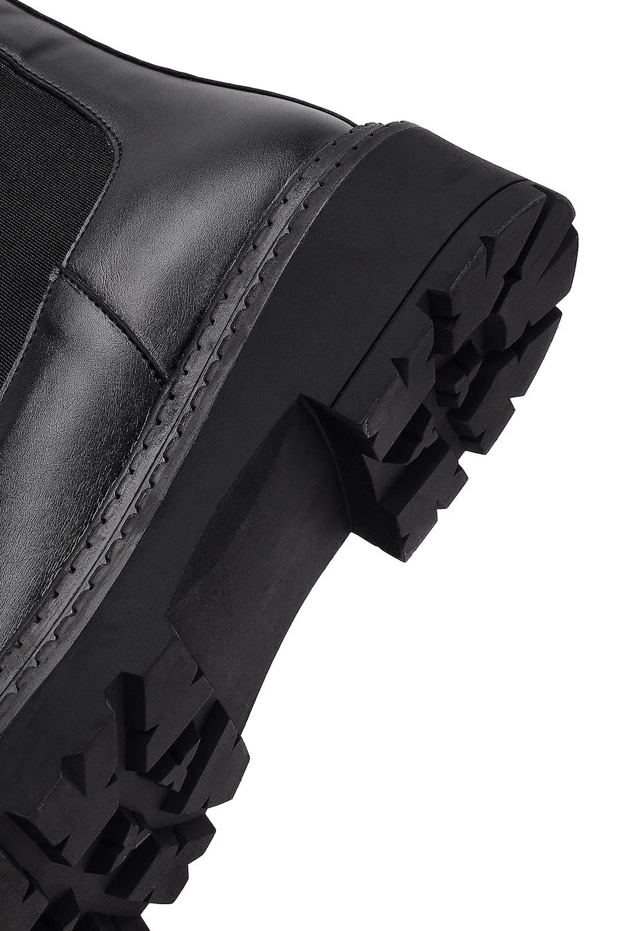 Women's Black Thick-Soled Chelsea Boot