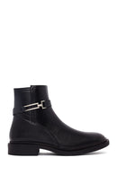 Women's Black Zippered Buckle Boots | Derimod