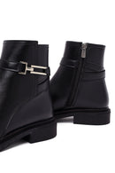 Women's Black Zippered Buckle Boots | Derimod