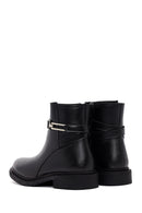 Women's Black Zippered Buckle Boots | Derimod