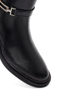 Women's Black Zippered Buckle Boots | Derimod