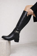 Women's Black Zippered Boot | Derimod