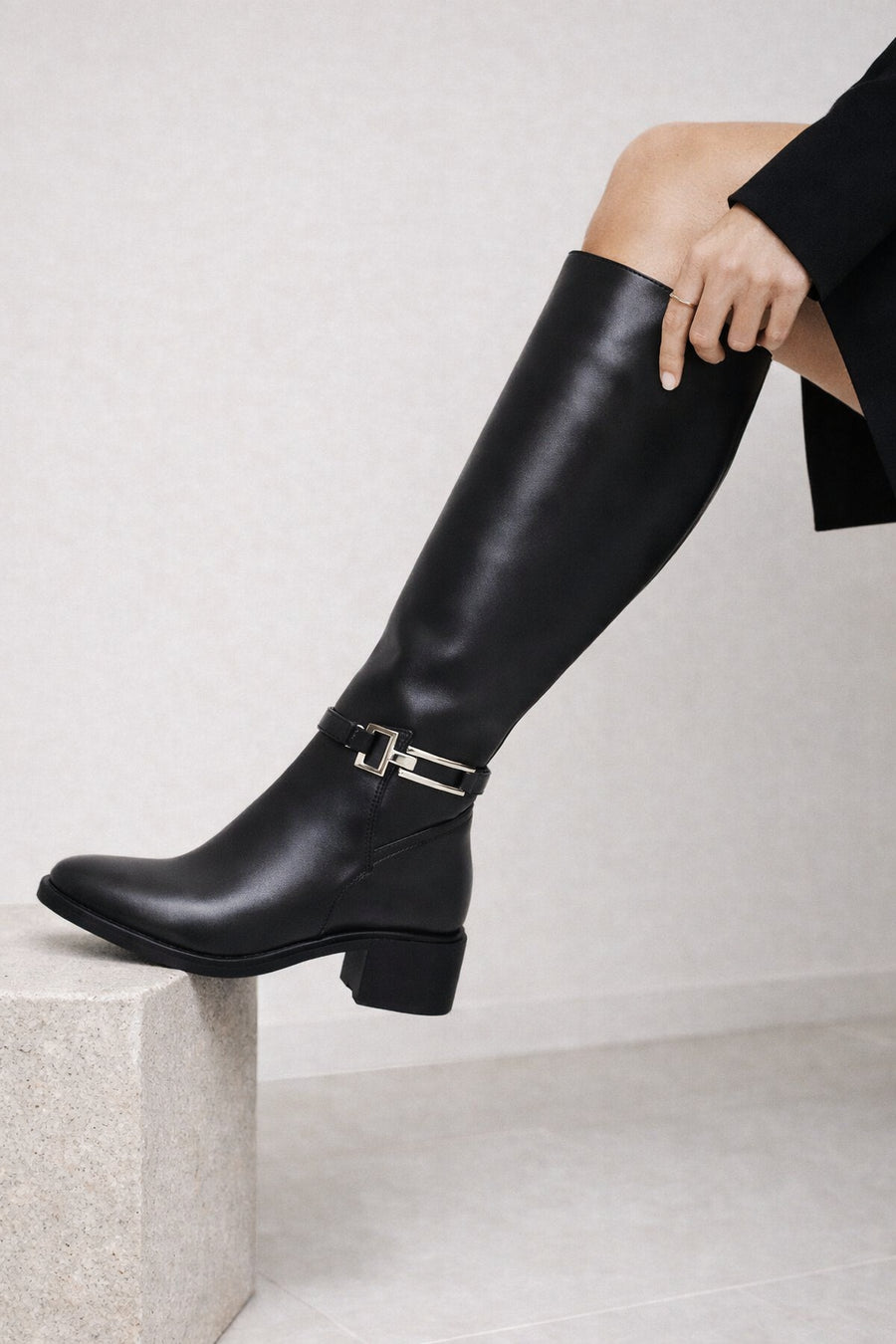 Women's Black Zippered Boot