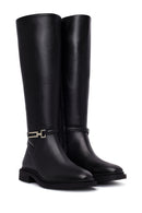 Women's Black Zippered Boot | Derimod