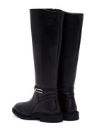 Women's Black Zippered Boot | Derimod