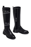 Women's Black Zippered Boots | Derimod
