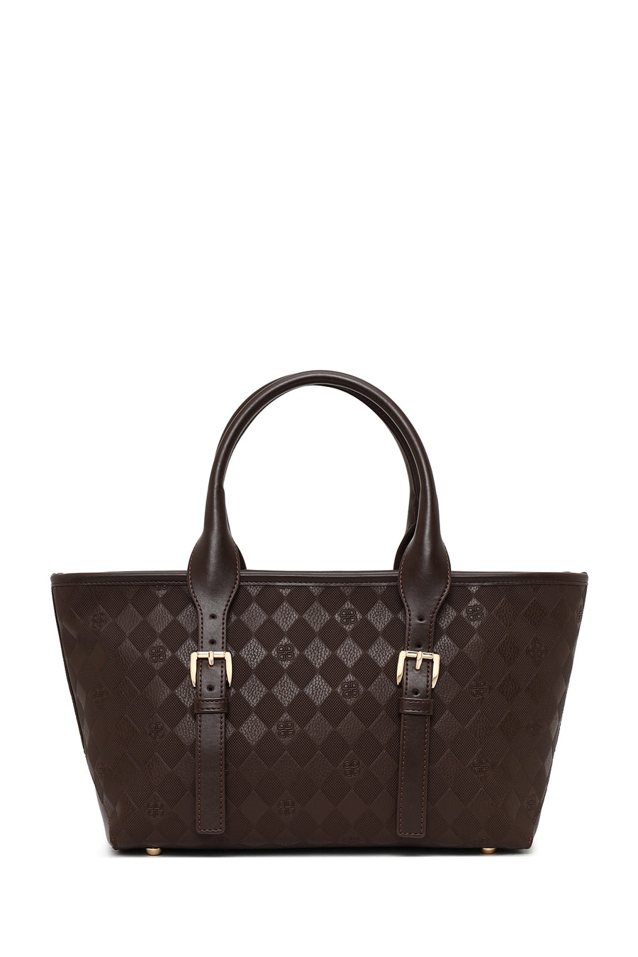 Woman Brown Long-Strap Printed Shoulder Bag