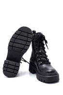 Women's Leather Zippered Boots | Derimod