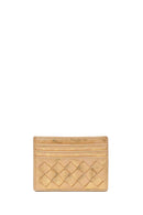 Woman Gold Braided Card Holder | Derimod