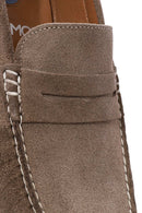 Men's Beige Suede Leather Loafer | Derimod