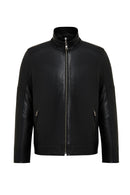 Mbappe Men's Black Leather Jacket | Derimod