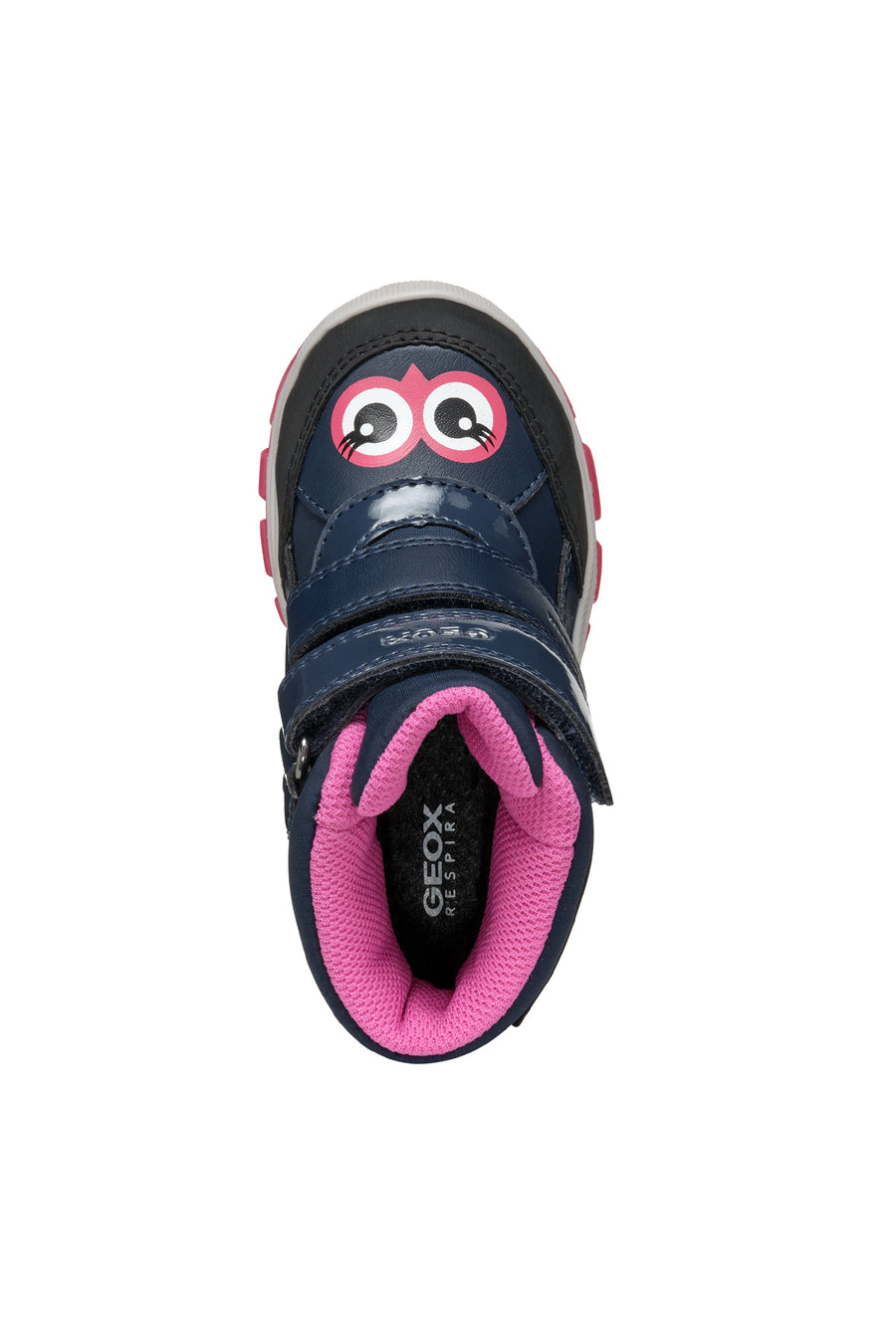Geox Baby Girl Navy Blue B Flannel Banded Waterproof Leather Boots