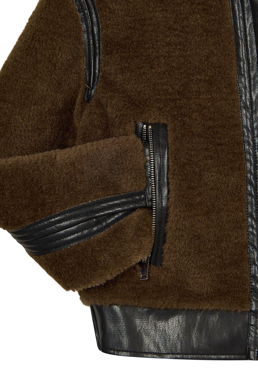 Levi Woman Brown Short Teddy Jacket