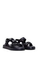 Women's Black Ankle Strap Leather Sandals | Derimod