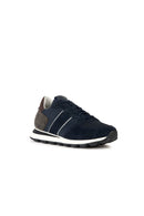 Geox Erkek Lacivert Spherica Vseries Bağcıklı Süet Deri Sneaker | Derimod