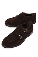 Male Brown Double-Buckle Suede Casual Shoes | Derimod