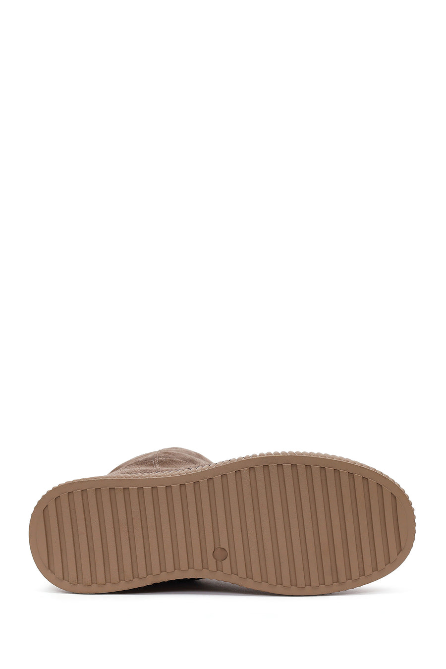 Woman Mink Zip Closure Thick-Soled Suede Boots