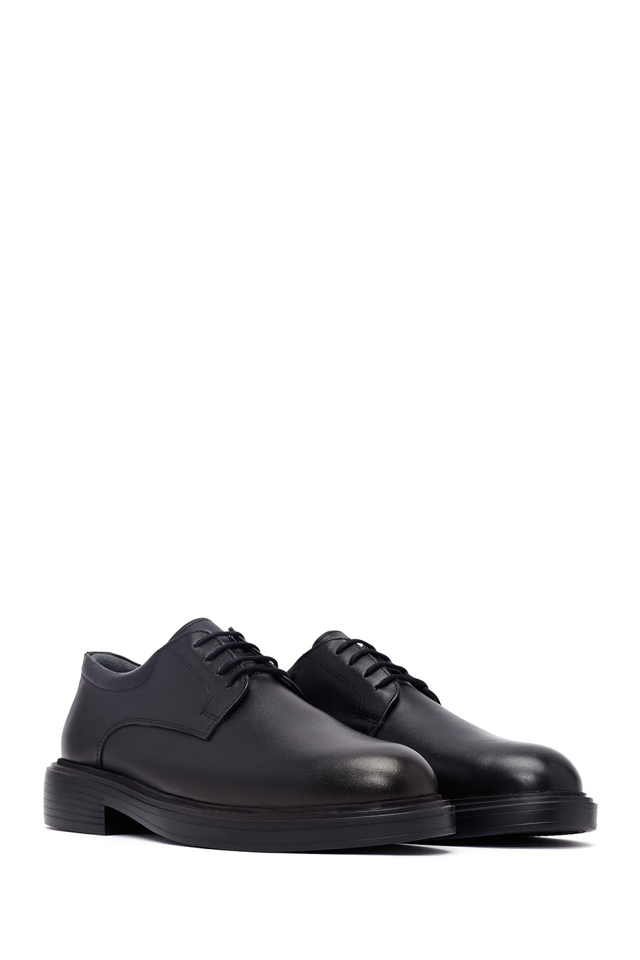 Men's Black Lace Up Leather Casual Shoes
