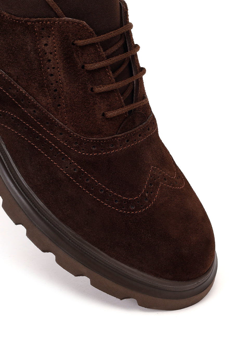 Male Brown Lace-Up Suede Casual Shoes