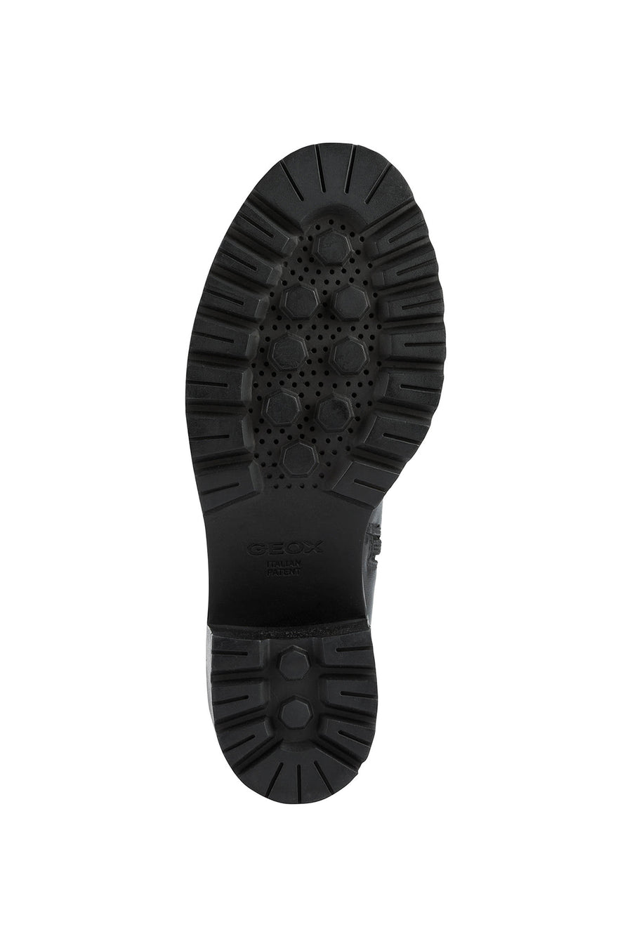 Geox Women's Black Damiana Zippered Leather Boots