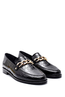 Women's Leather Chain Detailed Loafer | Derimod