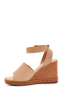 Women's Leather Wedge Heel Sandals | Derimod