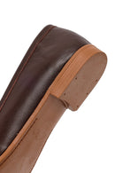 Kadın Kahverengi Tokalı Deri Klasik Loafer | Derimod