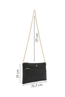 Women's Black Chain Strap Clutch Bag | Derimod