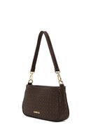 Woman Brown Long-Strap Braided Shoulder Bag | Derimod