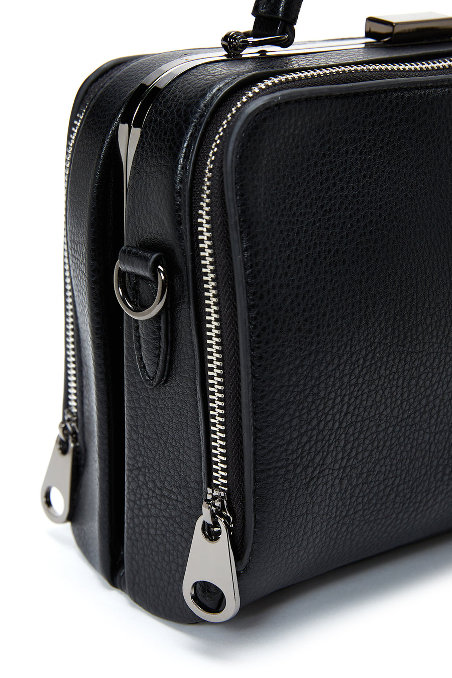 Woman Black Long Strap Crossbody Bag