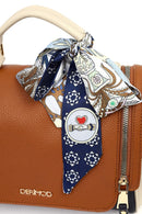 Women's Tan Long Strap Handbag with Accessory Detail | Derimod