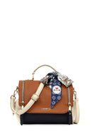 Women's Tan Long Strap Handbag with Accessory Detail | Derimod