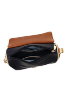 Women's Tan Long Strap Handbag with Accessory Detail | Derimod