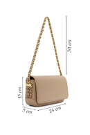 Women's Dark Beige Chain Strap Shoulder Bag | Derimod