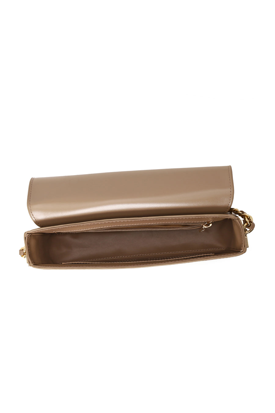 Women's Dark Beige Chain Strap Shoulder Bag