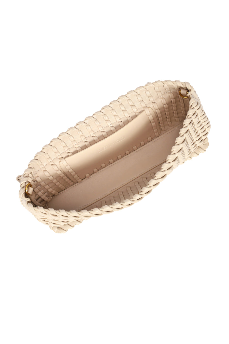 Women's Cream Knitted Shoulder Bag