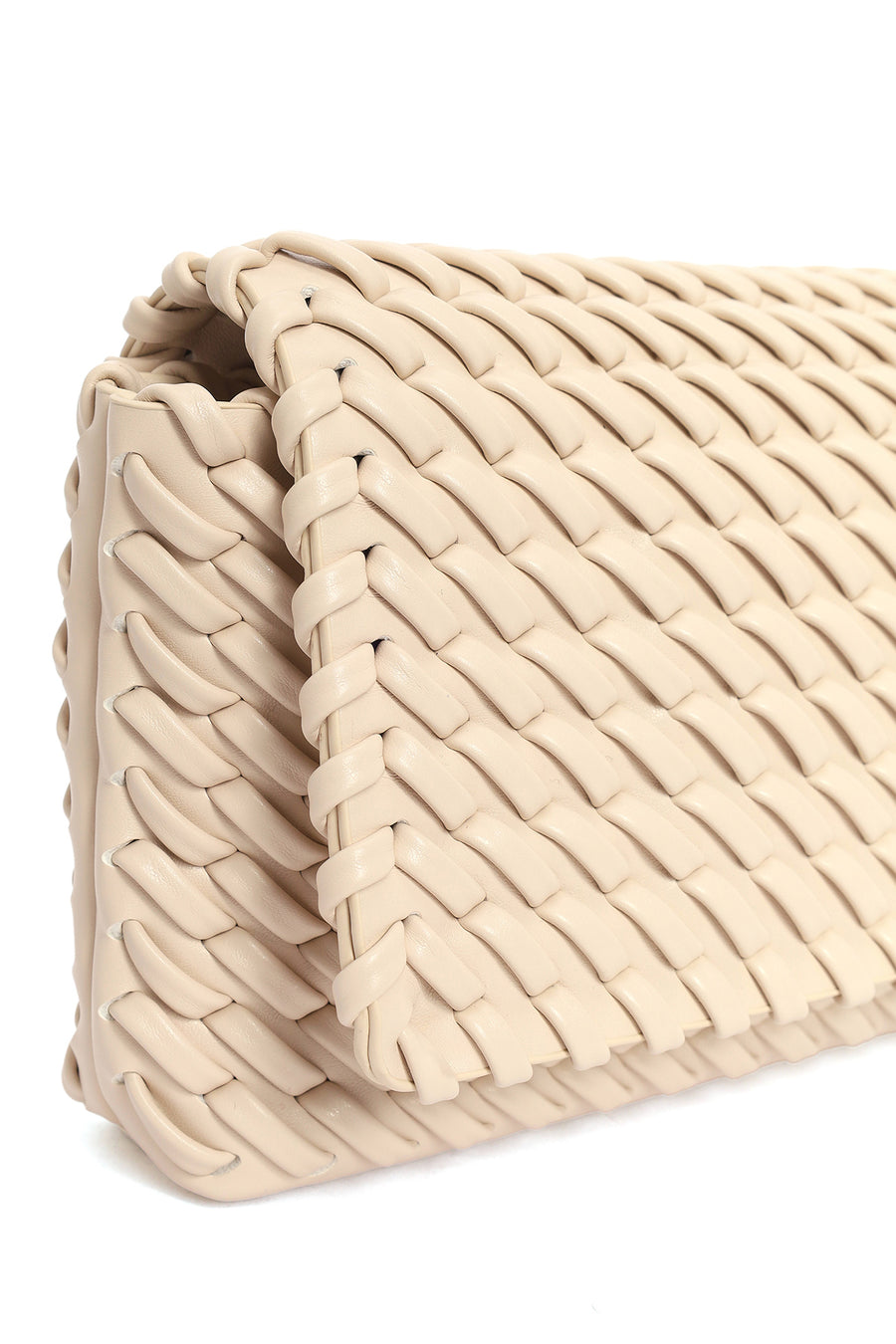 Women's Cream Knitted Shoulder Bag
