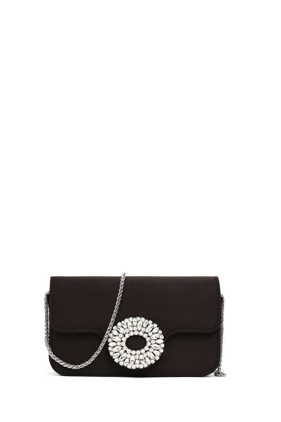 Women's Black Long Chain Strap Embellished Mini Evening Bag 26PBD27176F | Derimod