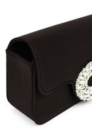 Women's Black Long Chain Strap Embellished Mini Evening Bag | Derimod